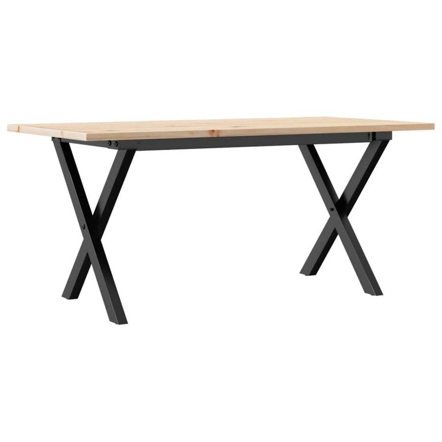 Salontafel X-frame 90x40x45 cm massief grenenhout en gietijzer