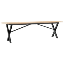 Salontafel X-frame 160x40x45 cm massief grenenhout en gietijzer