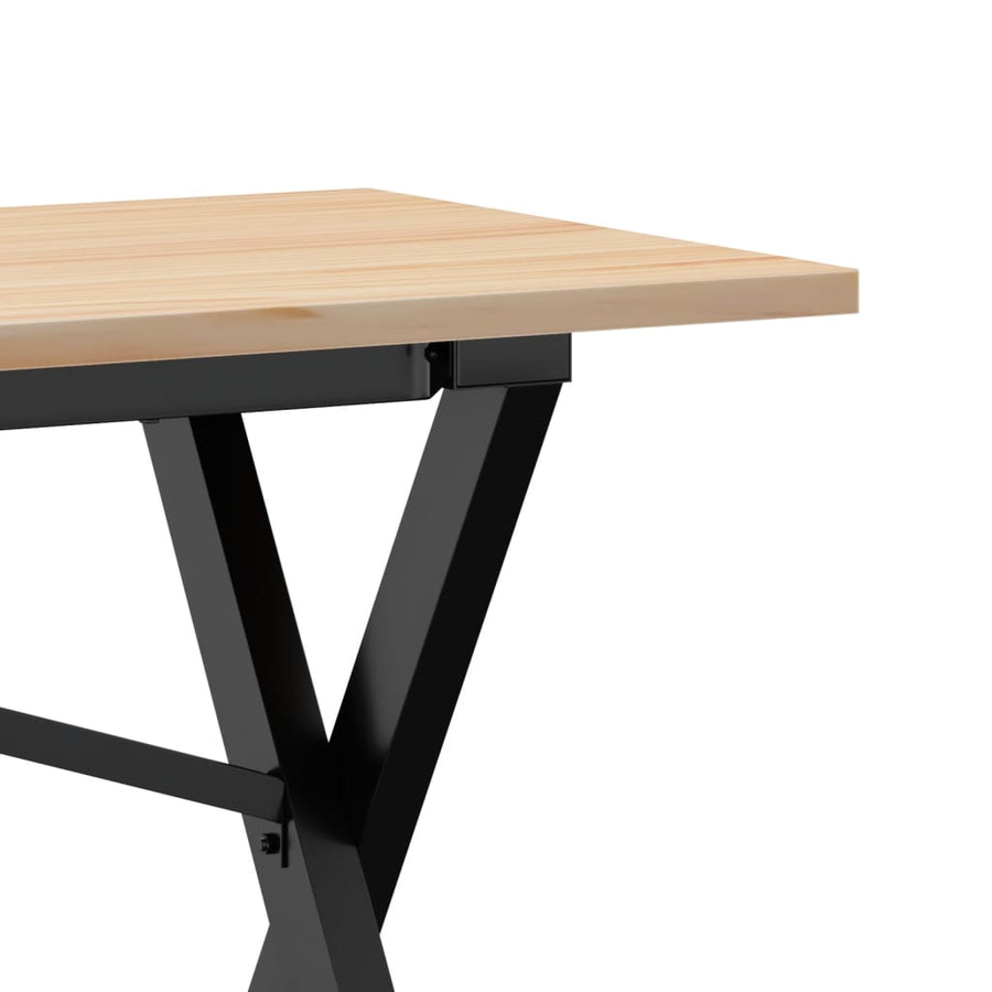 Salontafel X-frame 160x40x45 cm massief grenenhout en gietijzer
