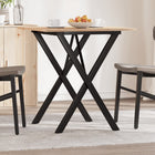 Eettafel 70x70x75 cm grenenhout staal