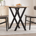 Dining table X-frame 80x50x75 cm solid pine wood and steel