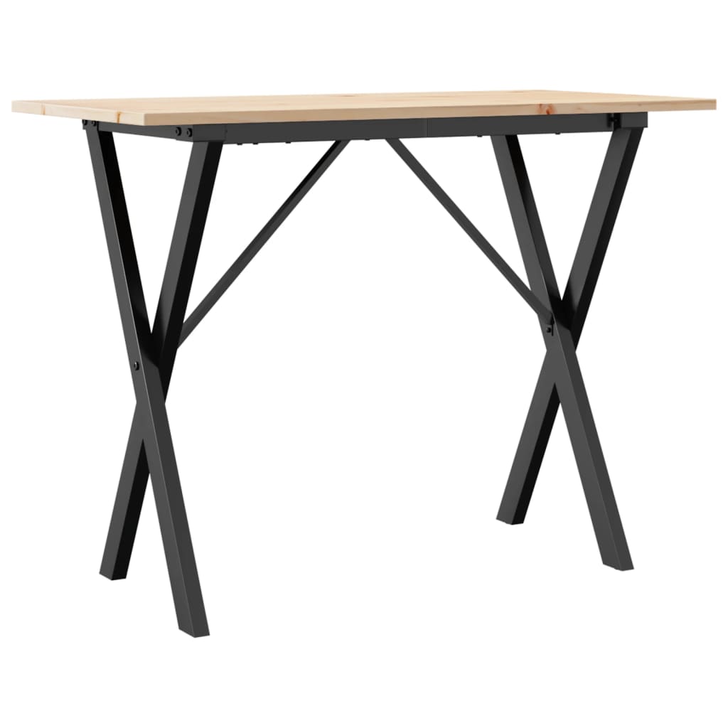 Eettafel Massief Grenenhout En Staal 1