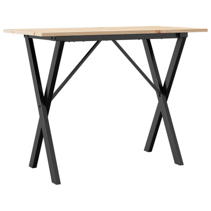 Eettafel Massief Grenenhout En Staal 1