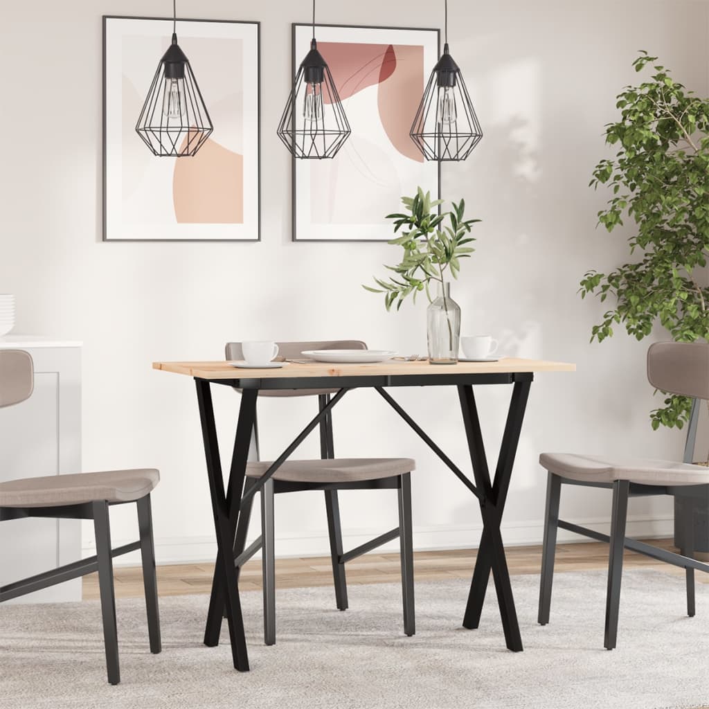 Eettafel Massief Grenenhout En Staal 1