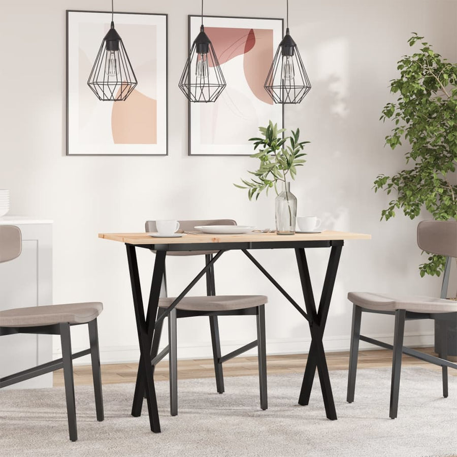 Eettafel Massief Grenenhout En Staal 1