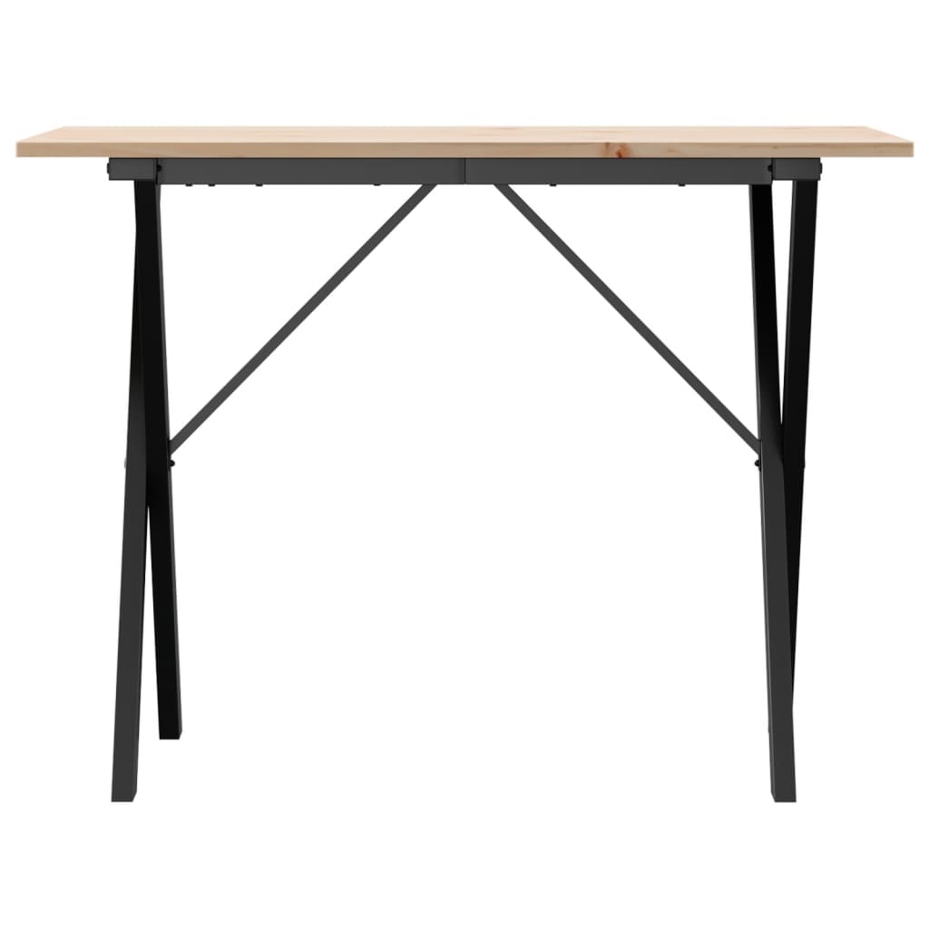 Eettafel Massief Grenenhout En Staal 1