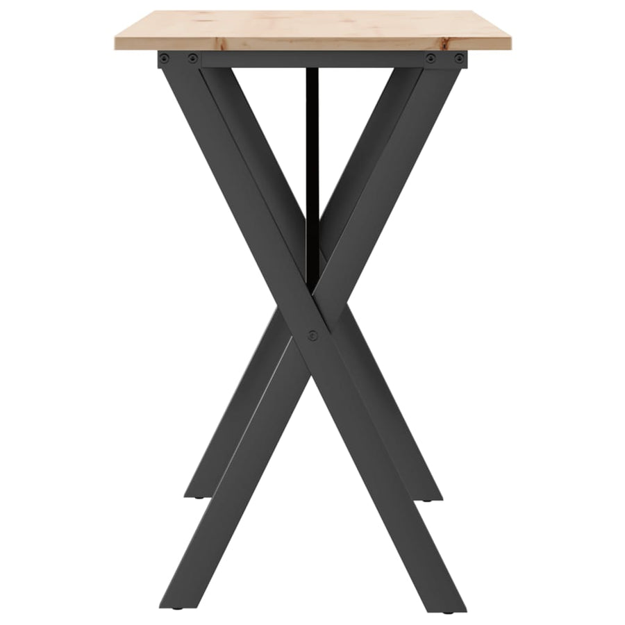 Eettafel Massief Grenenhout En Staal 1