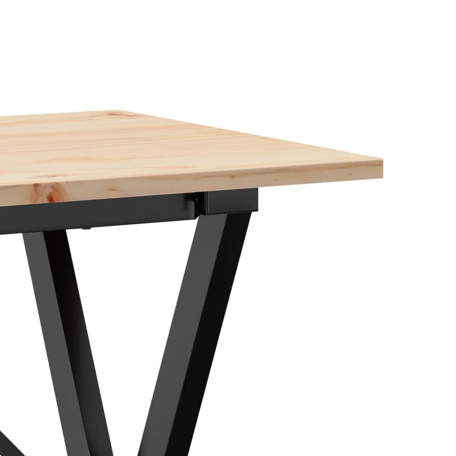 Eettafel Massief Grenenhout En Staal 1