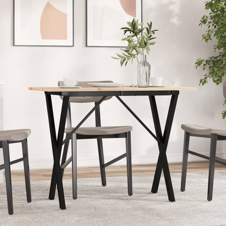 Eettafel Massief Grenenhout En Staal 1