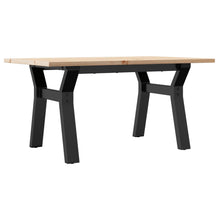 Salontafel Y-frame 80x50x40 cm massief grenenhout en gietijzer