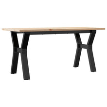 Salontafel Y-frame 100x50x45 cm massief grenenhout en gietijzer