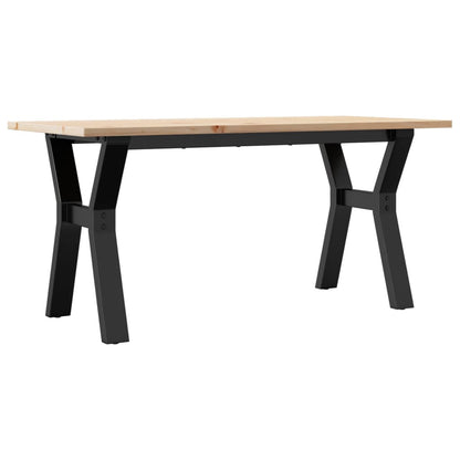 Salontafel Y-frame 100x50x45 cm massief grenenhout en gietijzer