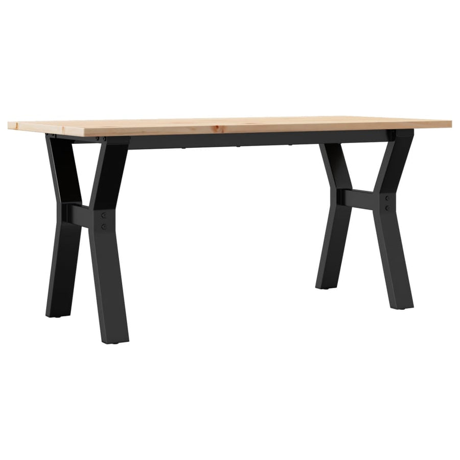 Salontafel Y-frame 100x50x45 cm massief grenenhout en gietijzer