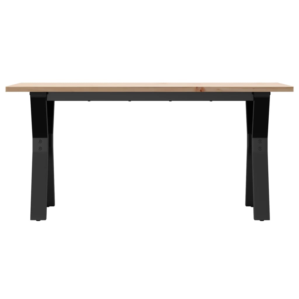Salontafel Y-frame 100x50x45 cm massief grenenhout en gietijzer