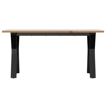 Salontafel Y-frame 100x50x45 cm massief grenenhout en gietijzer