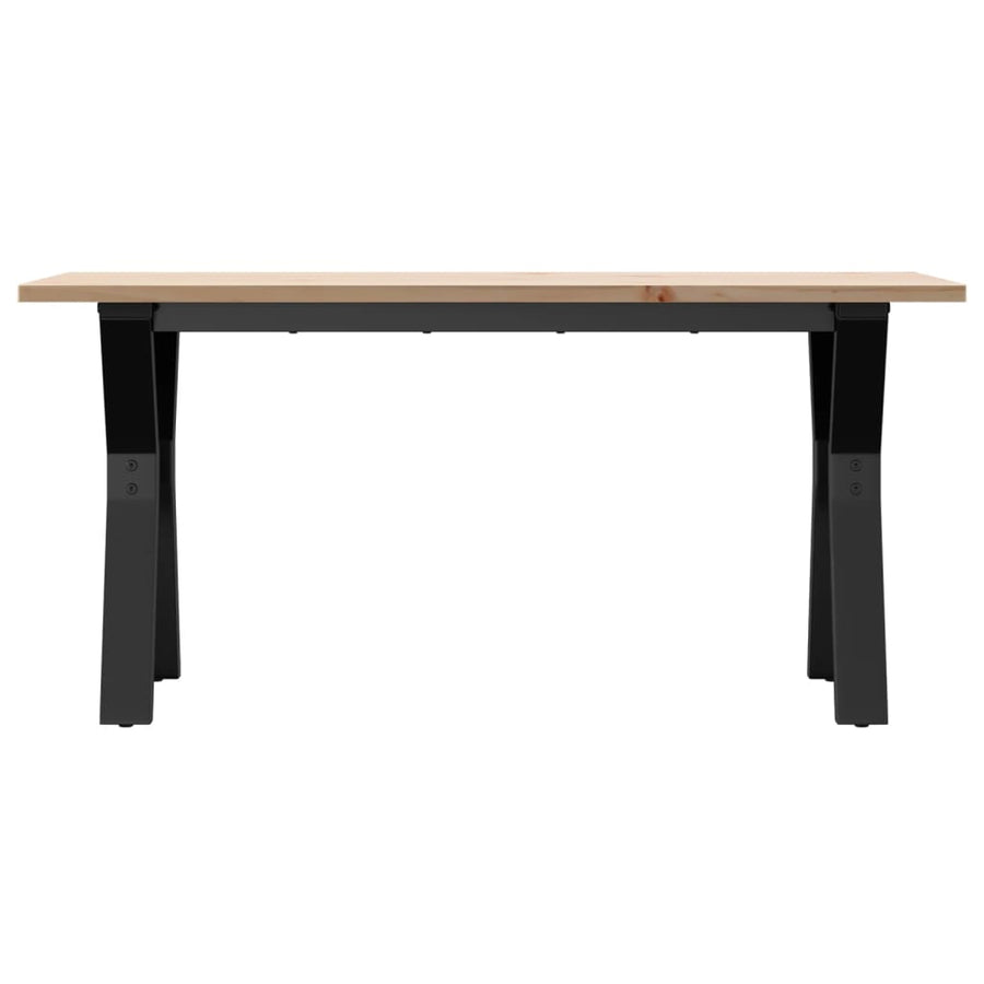 Salontafel Y-frame 100x50x45 cm massief grenenhout en gietijzer