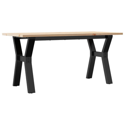 Salontafel Y-frame 100x50x45 cm massief grenenhout en gietijzer
