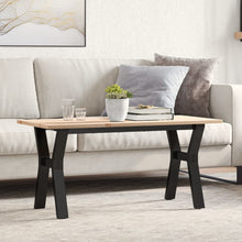 Salontafel Y-frame 100x50x45 cm massief grenenhout en gietijzer