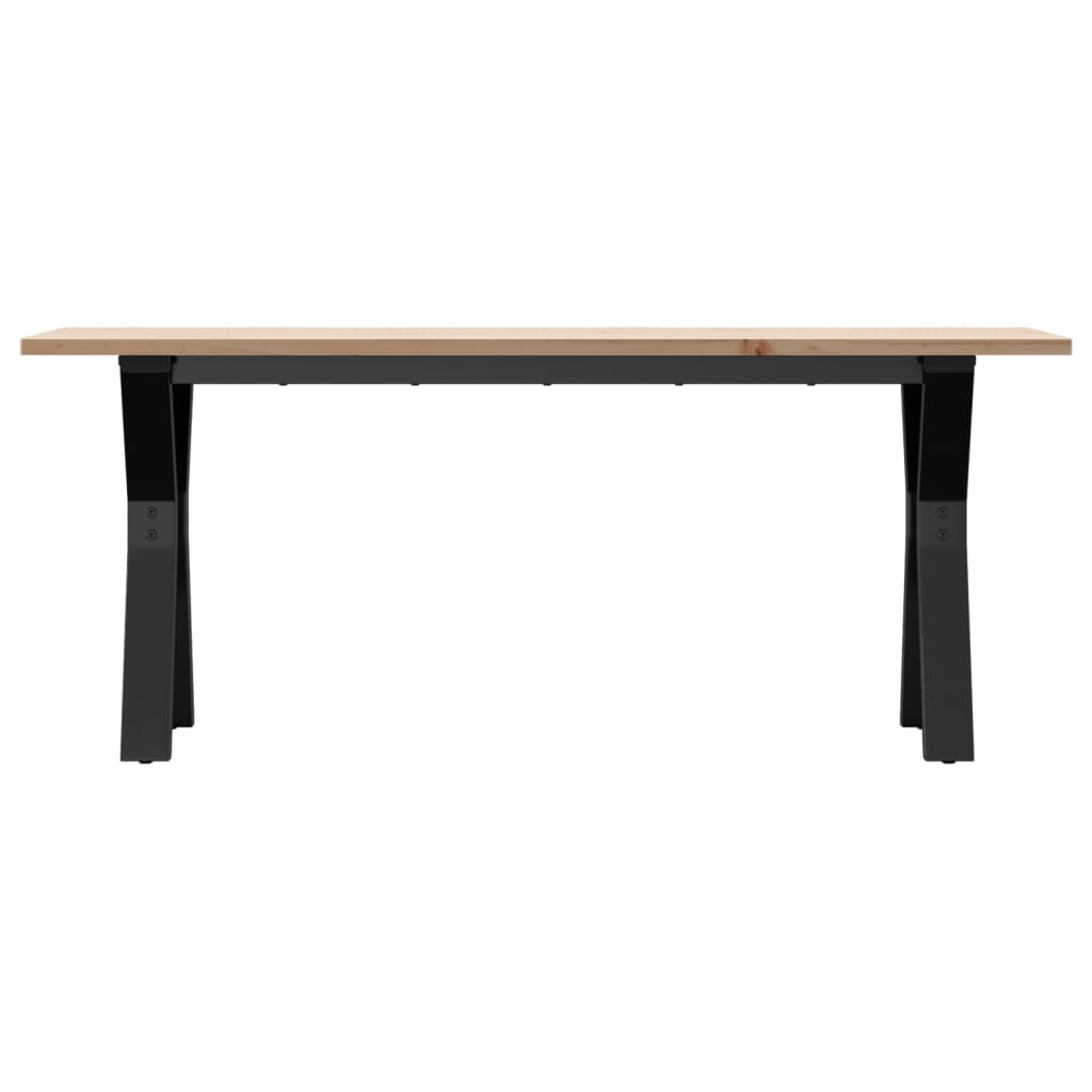 Salontafel Y-frame 110x40x45 cm massief grenenhout en gietijzer
