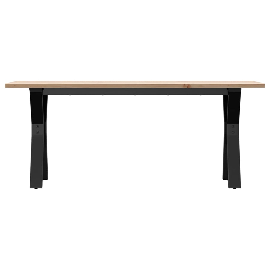 Salontafel Y-frame 110x40x45 cm massief grenenhout en gietijzer
