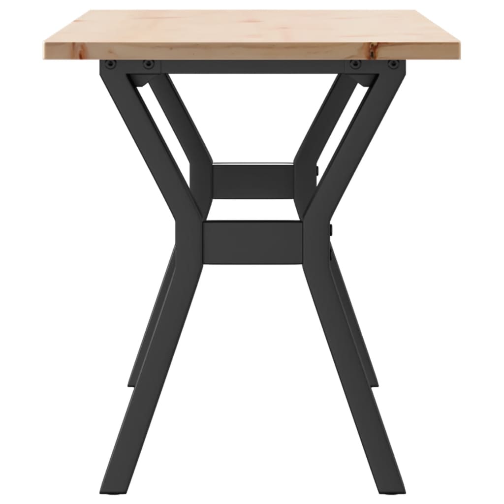 Salontafel Y-frame 110x40x45 cm massief grenenhout en gietijzer