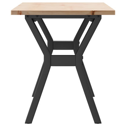 Salontafel Y-frame 110x40x45 cm massief grenenhout en gietijzer