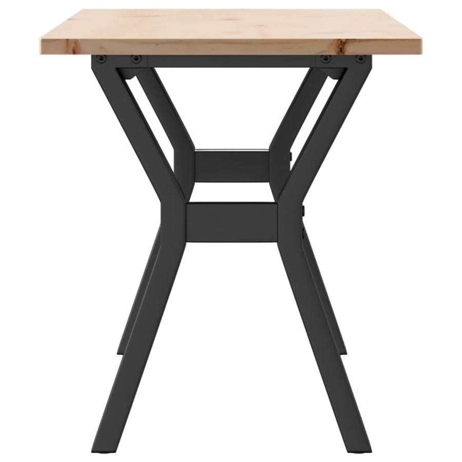Salontafel Y-frame 110x40x45 cm massief grenenhout en gietijzer