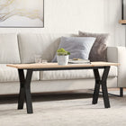 Coffee table Y-frame 110x40x45 cm solid pine wood and steel