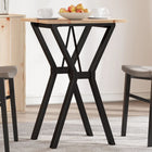 Dining table Y-frame 50x50x75 cm solid pine and steel
