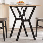 Eettafel 60x60x75 cm massief grenenhout gietijzer