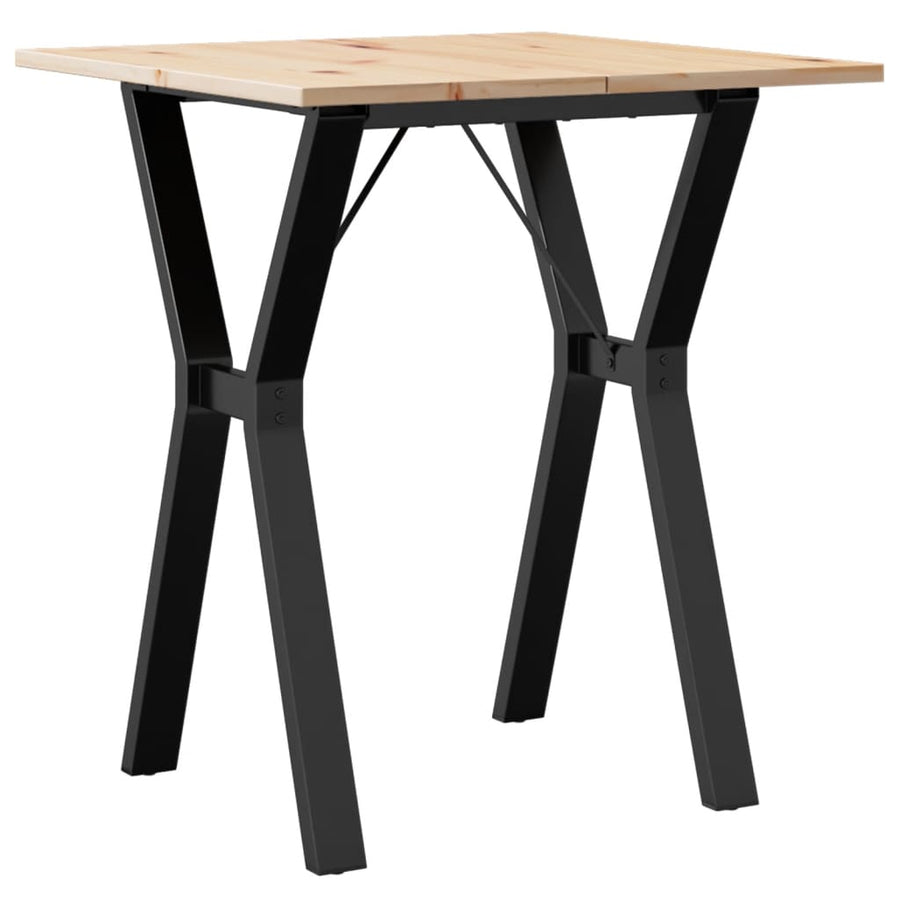 Eettafel Y-frame 70x70x75 cm massief grenenhout en staal