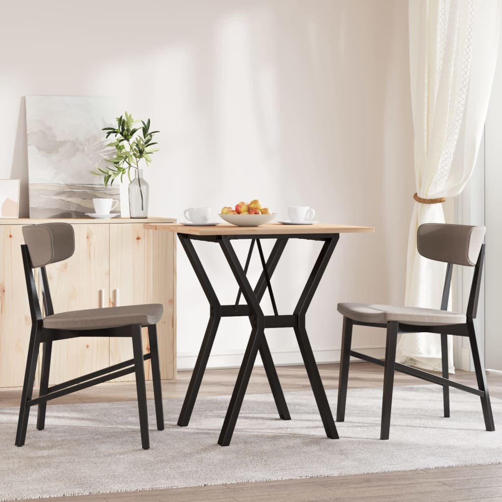 Eettafel Y-frame 70x70x75 cm massief grenenhout en staal