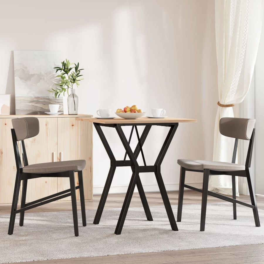 Eettafel Y-frame 70x70x75 cm massief grenenhout en staal
