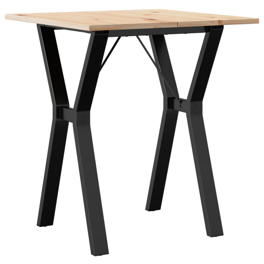 Eettafel Y-frame 70x70x75 cm massief grenenhout en staal