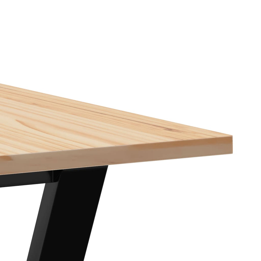 Eettafel Y-frame 70x70x75 cm massief grenenhout en staal