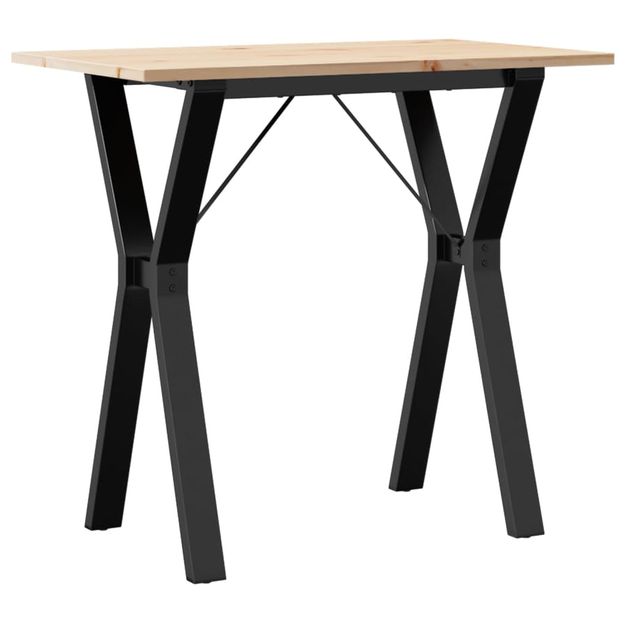 Eettafel Y-frame 80x50x75 cm massief grenenhout en gietijzer
