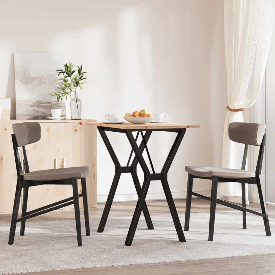 Eettafel Y-frame 80x50x75 cm massief grenenhout en gietijzer