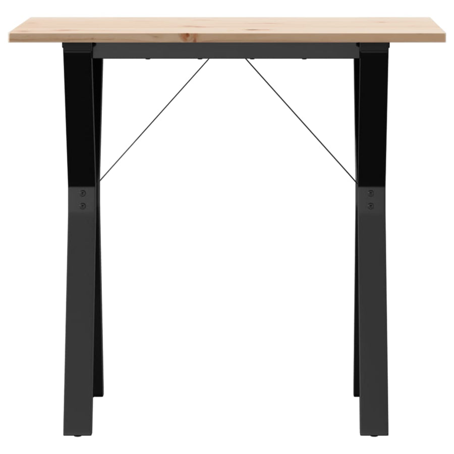 Eettafel Y-frame 80x50x75 cm massief grenenhout en gietijzer
