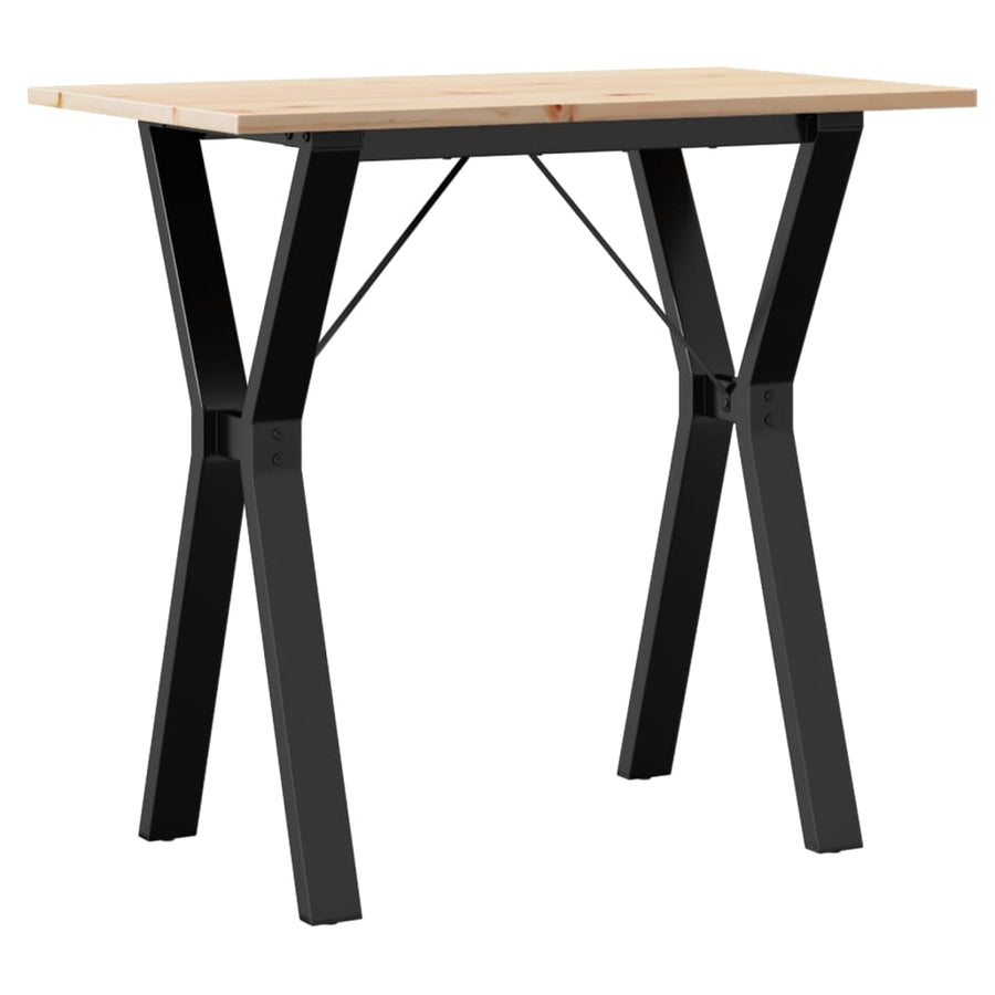 Eettafel Y-frame 80x50x75 cm massief grenenhout en gietijzer