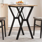 Dining Table Y-frame 80x50x75 cm solid pinewood and steel