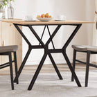 Dining Table Y-frame 80x80x75 cm Solid Pine Wood and Steel