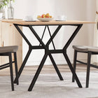 Dining Table Y-frame 90x90x75 cm Solid Pine Wood and Steel