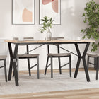 Dining Table Y-frame 160x80x75 cm Solid Pine Wood and Steel