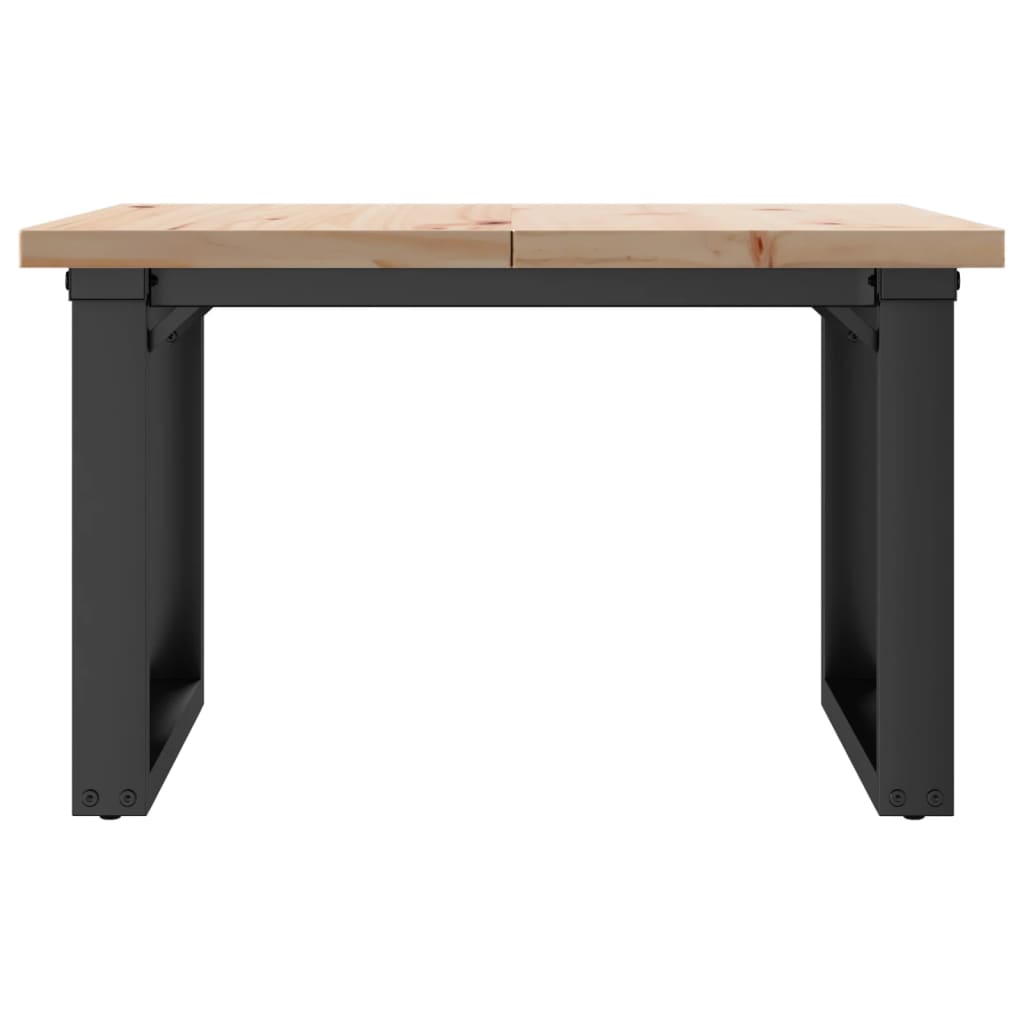 Salontafel O-frame 60x60x40,5 cm grenenhout en staal