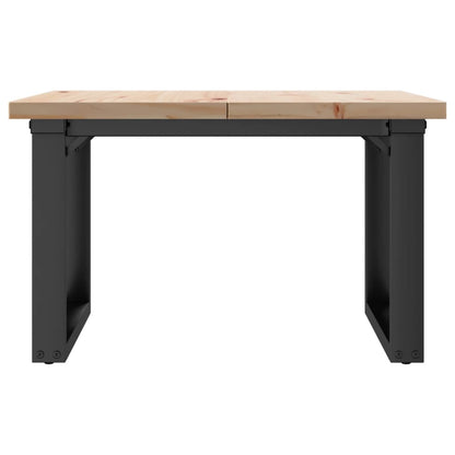Salontafel O-frame 60x60x40,5 cm grenenhout en staal