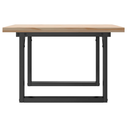Salontafel O-frame 60x60x40,5 cm grenenhout en staal