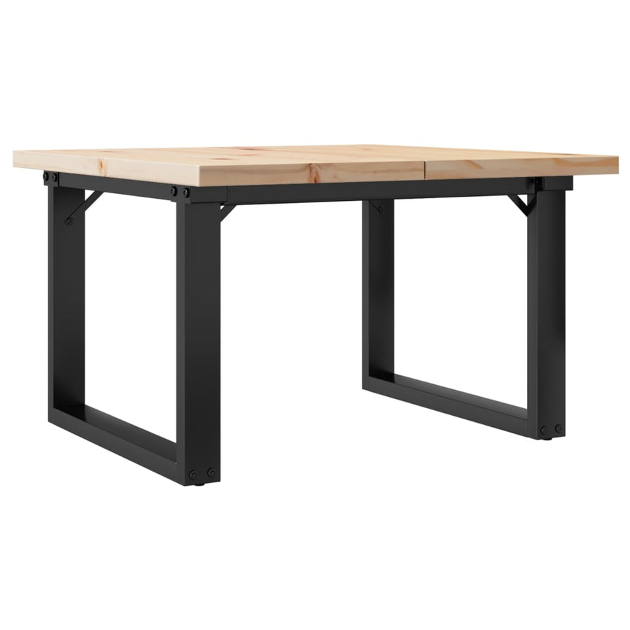 Salontafel 70X70X40,5 Cm Grenenhout En Gietijzer 1 70 x 70 x 40.5 cm O-frame