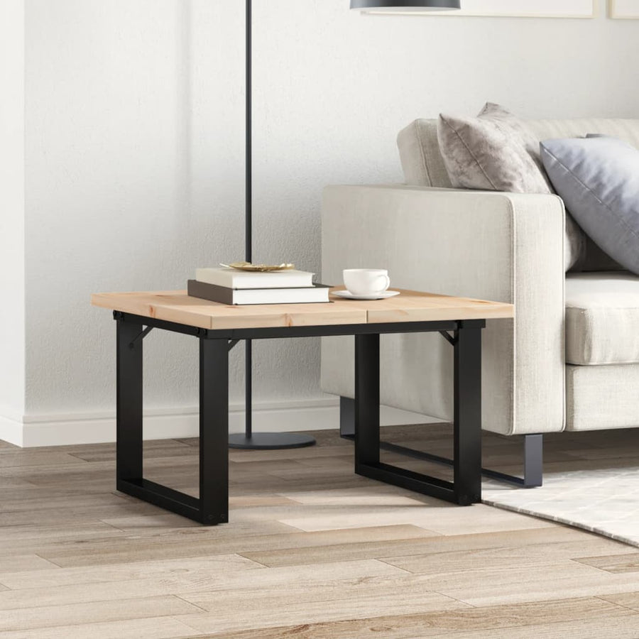 Salontafel 70X70X40,5 Cm Grenenhout En Gietijzer 1 70 x 70 x 40.5 cm O-frame