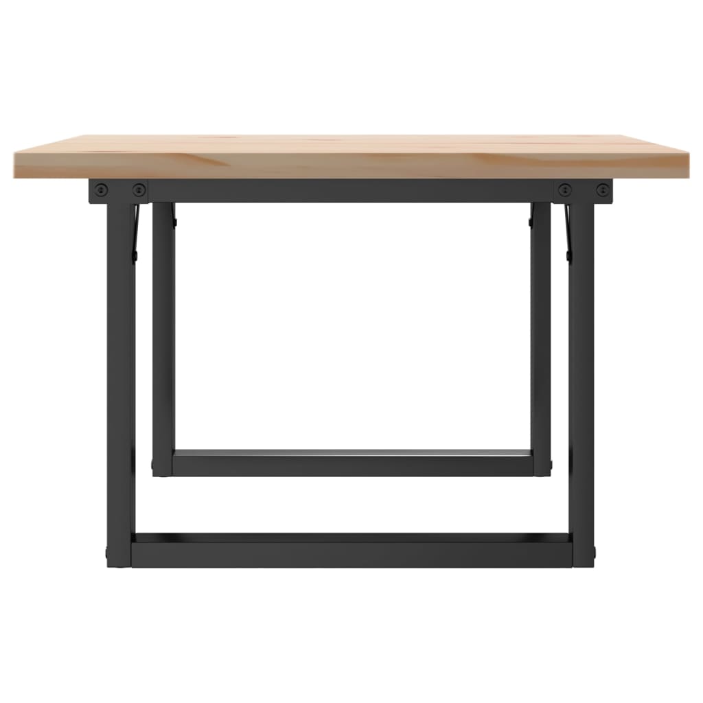 Salontafel 70X70X40,5 Cm Grenenhout En Gietijzer 1 70 x 70 x 40.5 cm O-frame