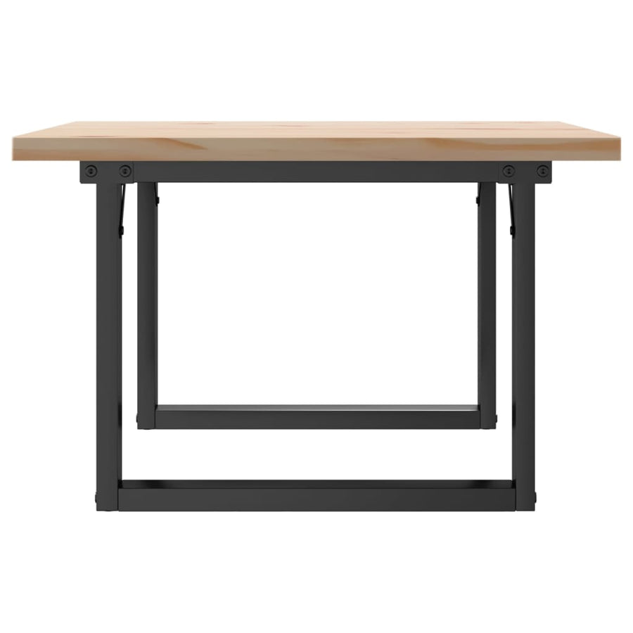 Salontafel 70X70X40,5 Cm Grenenhout En Gietijzer 1 70 x 70 x 40.5 cm O-frame